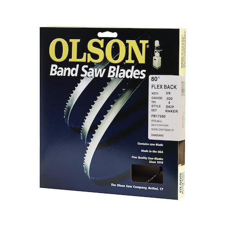Olson Saw Olson 80 in. L X 0.4 in. W Carbon Steel Band Saw Blade 4 TPI Skip teeth 1 pk WB58280DB